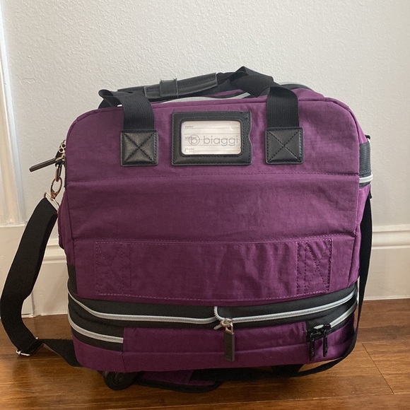 Biaggi Other Biaggi Purple Zipsak Foldable Underseat Carryon